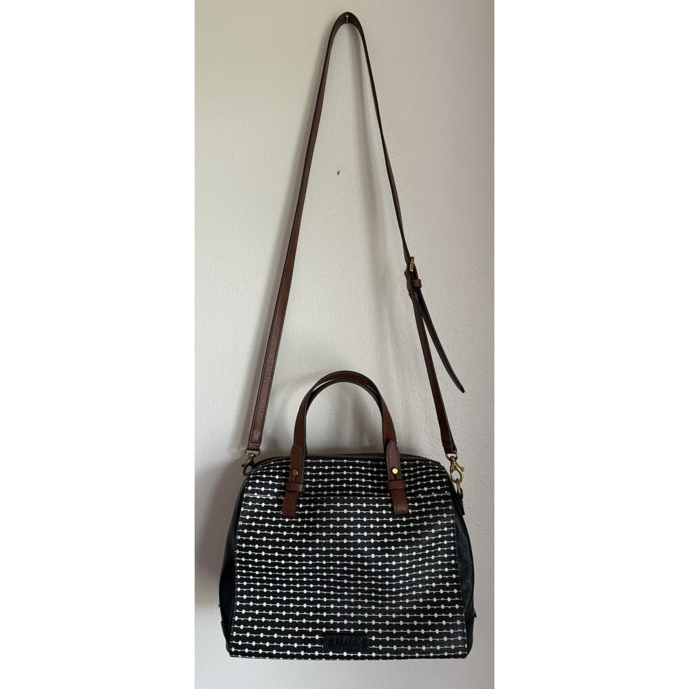 Fossil Black and White Shoulder Bag